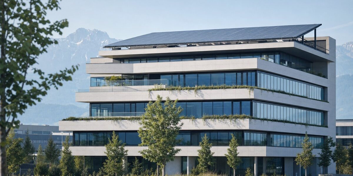 Nachhaltige Unternehmensführung in der Schweiz — Firmenzentrale und Schweizer Wirtschaft